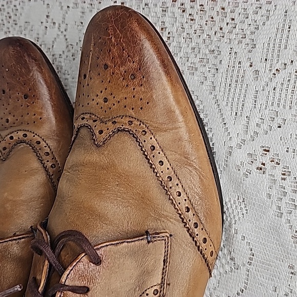 Ted Baker London Hann wingtip Oxford brogue leather tan dress shoes sz 9 main image 6